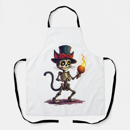 Skeletkat Jamboree Schort (Voorkant)