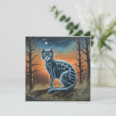 Skeletkat Kaart (Staand voorkant)