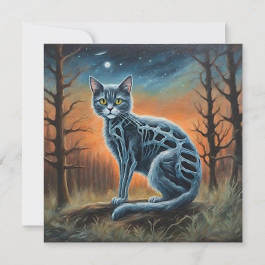 Skeletkat Kaart (Voorkant)