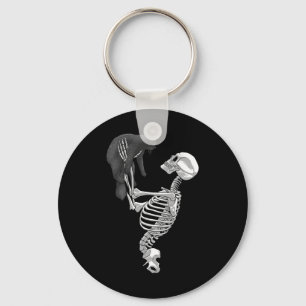 Skeletkat Kunst Voor Mannen Vrouwen Kattenkostuum Sleutelhanger