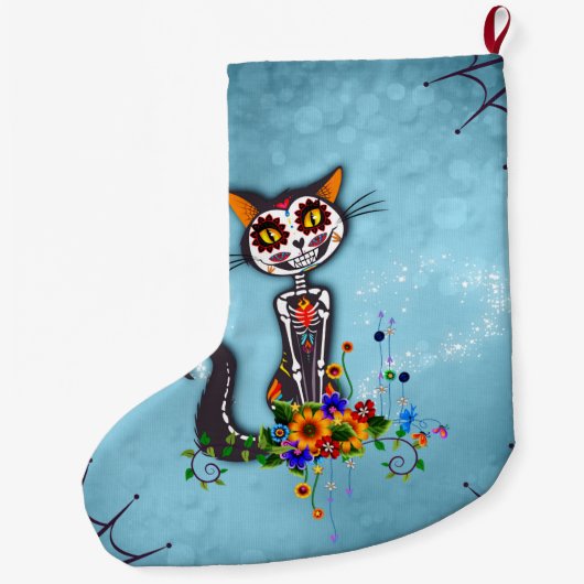 Skeletkatje Grote Kerstsok (Achterkant)