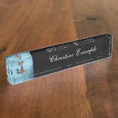 Skeletkatje Naambordje (Zijkant)