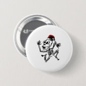 Skeletkerstmis Ronde Button 5,7 Cm (Voorkant /achterkant)