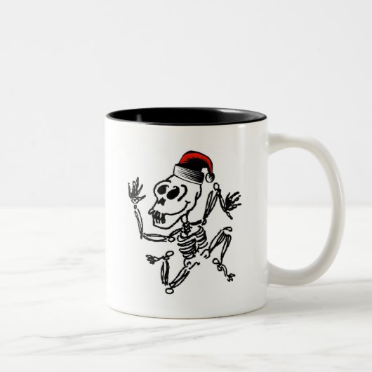 Skeletkerstmis Tweekleurige Koffiemok (Rechts)