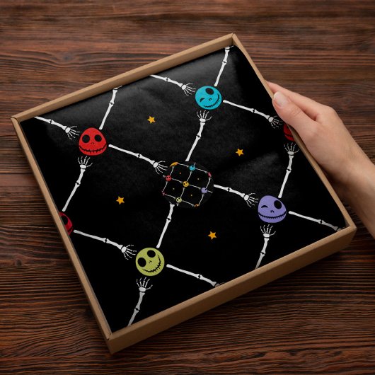 Skeletkleurig Halloween-weefselpapier | skelet Tissuepapier