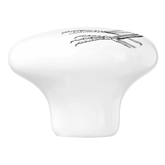  skeletknop keramische knop (Zijkant)