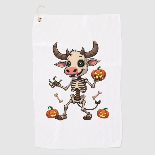 Skeletkoeparade Golfhanddoek (Voorkant)
