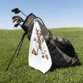 Skeletkoeparade Golfhanddoek (Groen)