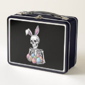 Skeletkonijn met paaseieren grappig konijn (Voorkant)