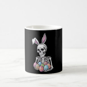 Skeletkonijn met paaseieren grappig konijn koffiemok