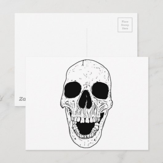 Skeletkop Briefkaart (Voorkant / Achterkant)