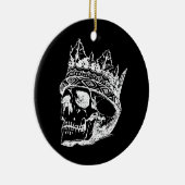 Skeletkop met een Kroon op een Keramisch Ornament (Rechts)