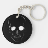 Skeletkop met gloeiende ogen op een sleutelhanger (Achterkant)