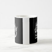 Skeletkop met kroon op een koffiemok (Center)