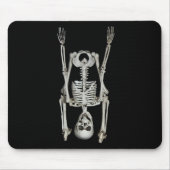 Skeletkop op zwart muismat (Voorkant)