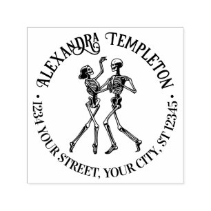 Skeletkoppel Ballroomdansen Naam Adres Zelfinktende Stempel