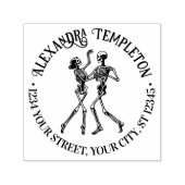 Skeletkoppel Naam Bal Dansen Ret Adres Zelfinktende Stempel (Design)