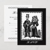 Skeletkoppel (RSVP) - Kleine Uitnodiging (Voorkant / Achterkant)