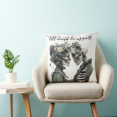 Skeletkoppel "Till Death Do Us Part" kussen (Stoel)