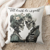 Skeletkoppel "Till Death Do Us Part" kussen (Deken)