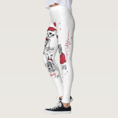 Skeletkoppel voert hond en kat leggings (Links)