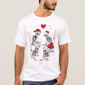Skeletkoppel voert hond en kat t-shirt (Voorkant)