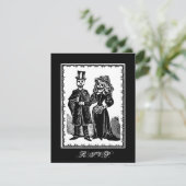 Skeletkoppeling (RSVP) - kleine uitnodiging (Staand voorkant)