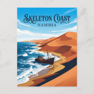 Skeletkust Namibië Briefkaart