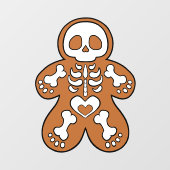 Skeletman van peperkoek raamsticker (Vel)