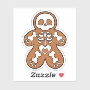 Skeletman van peperkoek sticker