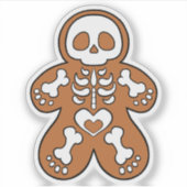Skeletman van peperkoek sticker (Voorkant)