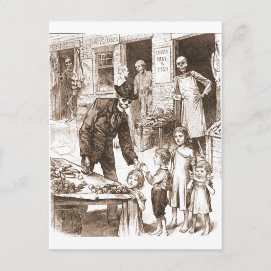 Skeletmarkt Briefkaart (Voorkant)