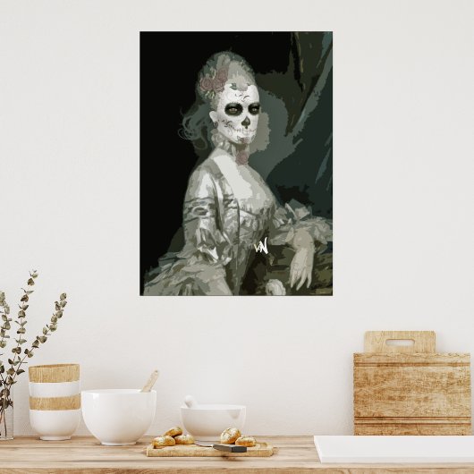 skeletmeisje poster (Keuken)