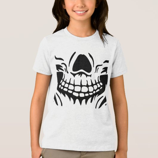 Skeletmond Tri-Blend Shirt (Voorkant)