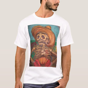skeleto con accordion y burro t-shirt