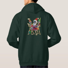 **Skeleton 3D Christm Santa Party – Funnyas Skelet Hoodie