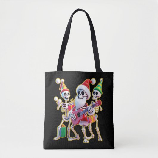 **Skeleton 3D Christm Santa Party – Funnyas Skelet Tote Bag (Voorkant)