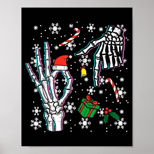 Skeleton 67 Meme Funny Christmas 6 7 Boys Youth Te Poster (Voorkant)