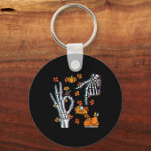 Skeleton 67 Meme Grappige Thanksgiving 6 7 Jongens Sleutelhanger (Voorkant)