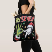 Skeleton 6 7 Christmas Six Seven Meme Xmas Tote Bag (Dichtbij)