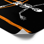 Skeleton Aerialist - Halloween Luchtzijde Circus Poster (Hoek)