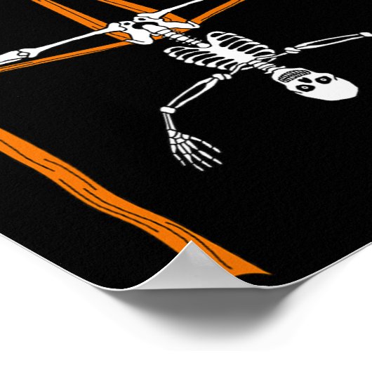 Skeleton Aerialist - Halloween Luchtzijde Circus Poster (Hoek)