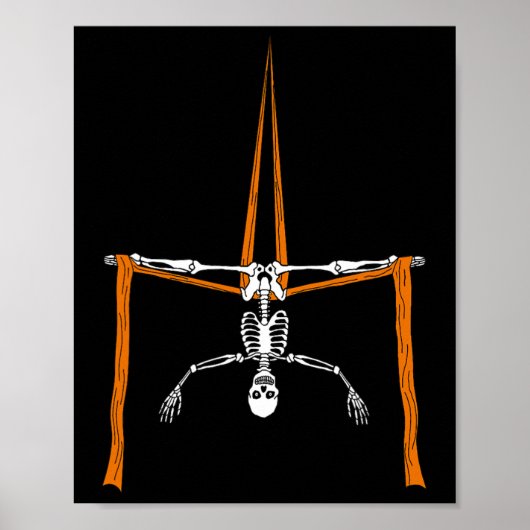 Skeleton Aerialist - Halloween Luchtzijde Circus Poster (Voorkant)