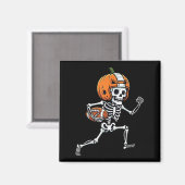 Skeleton American Football Player Spooky Sports Gr Magneet (Voorkant / Achterkant)