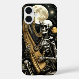 Skeleton and Harp II iPhone 16 Hoesje