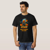 Skeleton Angel of Death Halloween Pumpkin Crows T-shirt (Voorkant volledig)