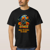 Skeleton Angel of Death Halloween Pumpkin Crows T-shirt (Voorkant)