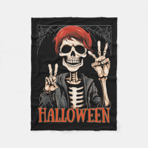 Skeleton Apocalypse Night beroemd gemaakt door Hal Fleece Deken