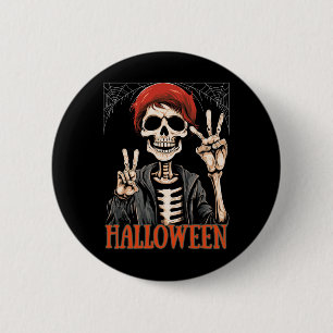 Skeleton Apocalypse Night beroemd gemaakt door Hal Ronde Button 5,7 Cm