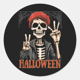 Skeleton Apocalypse Night beroemd gemaakt door Hal Ronde Sticker